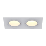 Встраиваемый светильник IEK LIGHTING 4102 под лампу 2хmr16 квадрат пластиковый белый LT-UVB0-4102-GU05-2-K01