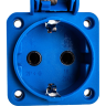Розетка панельная IEK MAGNUM SCHUKO РП11-3 с крышкой, IP44, синий PSN71-016-3-2-44-K07