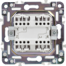 Выключатель 2-клавишный IEK SKANDY SK-V05W проходной 10А арктический белый SK-V22-0-10-K01